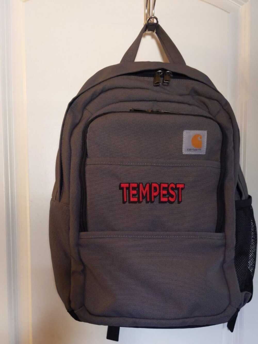Carhartt Foundry Series Gray Backpack w/ custom "TEMPEST" logo